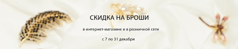 Скидка на броши!